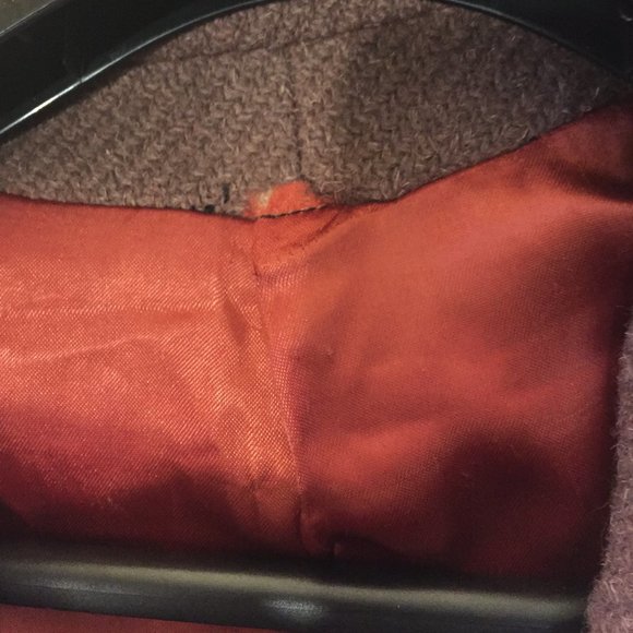 VINTAGE MALANSON LONG WOOL BELTED COATS SIZE M - Picture 8 of 9